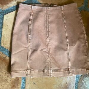 Free People Tan Mini Skirt